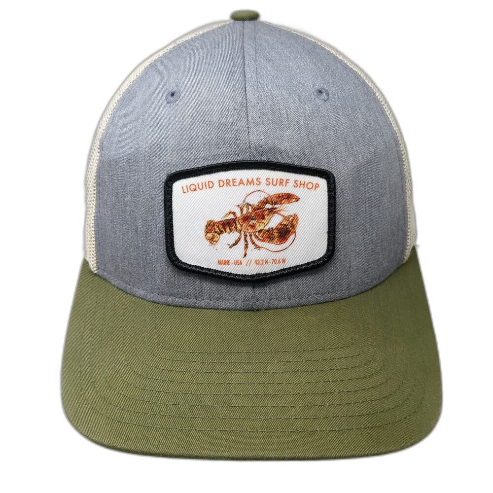 You Know Trucker Hat Gray Green Ivory One Size Liquid Dreams Surf Shop Lobster